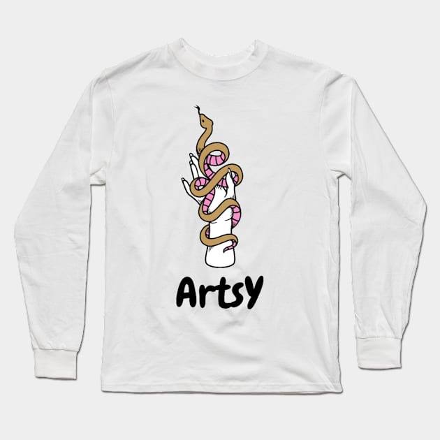 Artsy Logo Design Long Sleeve T-Shirt by Arts-Y